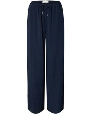 SELECTED Wide Broeken - Blauw