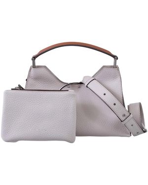 Gianni Chiarini Tassen ,Grijs ,Leer Aurora Handtas