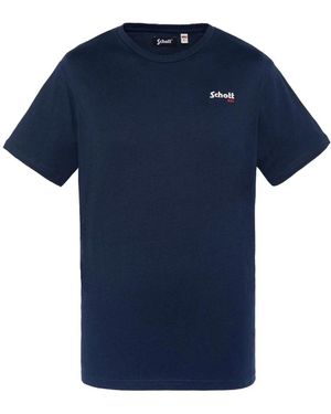 Schott Nyc T-Shirts - Blauw