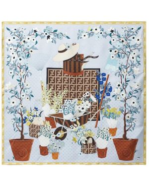 Fendi Silky Scarves - Azul