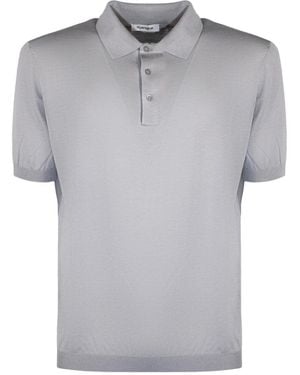Kangra Tops ,Grijs ,Katoen Zijden En Katoenen Poloshirt