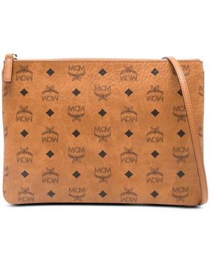 MCM Tassen ,Bruin ,Logo-Patroon Clutch