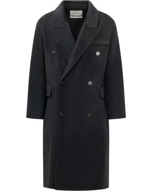 Amaranto Double-Breasted Coats - Negro