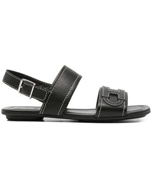 Hogan Flat Sandals - Nero