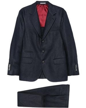 Brunello Cucinelli Single Breasted Suits - Blu