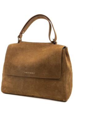 Orciani Sveva Leren Handtas Aw25 - Bruin