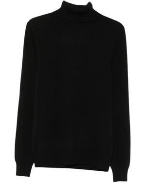 Malo Kaschmir-Rollkragenpullover - Schwarz