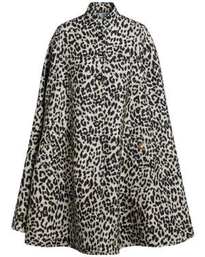 Valentino Garavani Animalier Stoffen Cape - Grijs