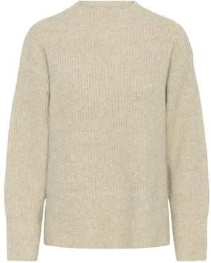 Kaffe Round-Neck Knitwear - Blanco