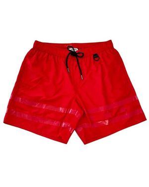 Iceberg Badmode ,Rood ,Polyester Zwemshorts Met Reflecterende Tape