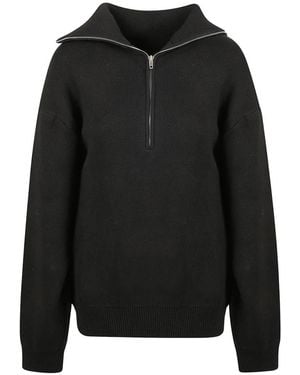 Balenciaga V-Neck Knitwear - Negro