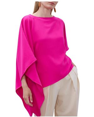Lola Casademunt Cape Bluse Mit Überschnittenen Ärmeln - Pink