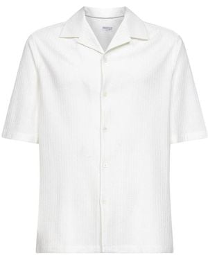 Brunello Cucinelli Short Sleeve Shirts - White