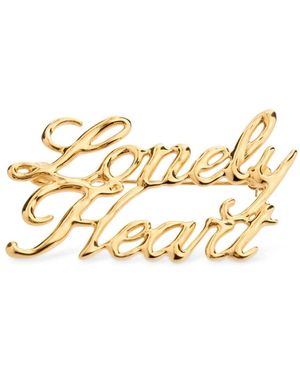 Jil Sander Goldene Lonely Heart Brosche - Mettallic