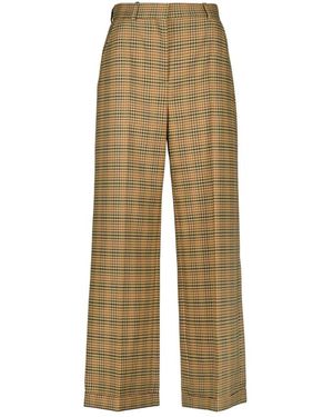 KENZO Pantaloni a vita alta a quadri taglio dritto - Neutro