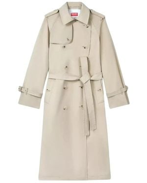 KENZO Trench Coats - Natural