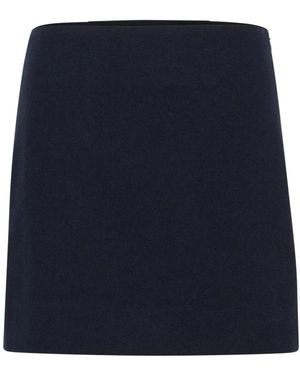 Part Two Rokken ,Blauw ,Wol Eenvoudige Donkerblauwe Rok