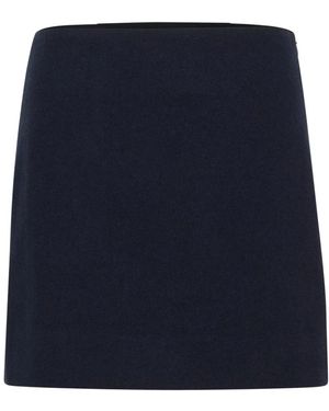 Part Two Rokken ,Blauw ,Wol Eenvoudige Donkerblauwe Rok