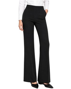 Kocca Broeken ,Zwart ,Gecorsetteerde Pantalon Met Hoge Taille En Zijzakken
