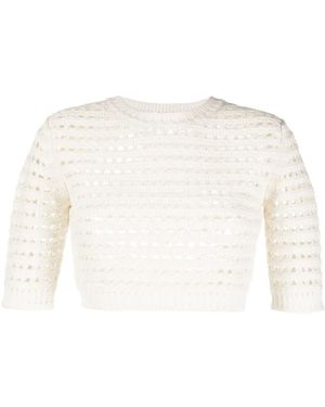 See By Chloé Weißer woll baumwolle nylon pullover