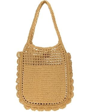 Ulla Johnson Marina Raffia Flat Tote - Mettallic