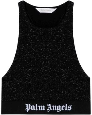 Palm Angels Sleeveless Tops - Black