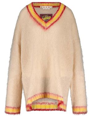 Marni V-Neck Knitwear - Naturel