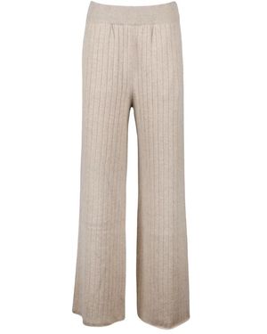 Eleventy Broeken ,Wol Gebreide Jumpsuit - Naturel