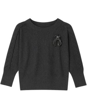 Clips Round-Neck Knitwear - Noir