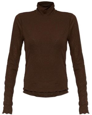 Ganni Rollkragenpullover - Braun