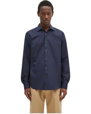 Paul Smith Slim-Fit Katoenen Cutaway Kraag Overhemd - Blauw