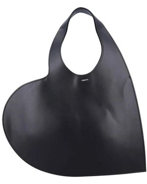 Coperni Tassen ,Zwart ,Leer Double Heart Tote