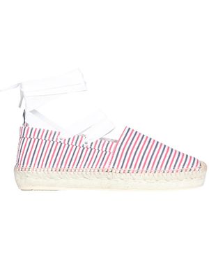 Thom Browne Seersucker Baumwoll-Espadrilles - Pink