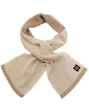 Stone Island Accessoires ,Wol Bicolor Wool Scarf - Naturel