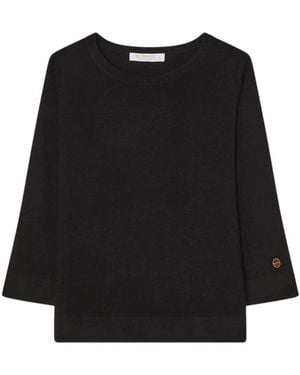 BUSNEL Truien & Vesten ,Zwart ,Wol Ocean Bootneck Wol Top