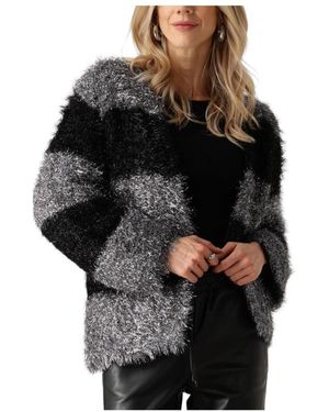 Nukus Truien & Vesten ,Grijs ,Haily Cardigan Lurex - Zwart