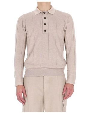 Eleventy Langarm-Polohemd - Pink