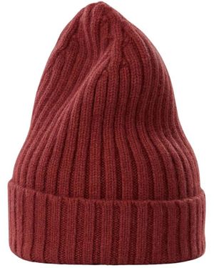 Le Bonnet Accessoires ,Bruin ,Wol Beanie - Rood