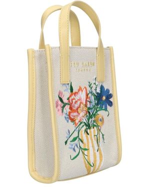 Ted Baker Tassen ,Grijs ,Floscon Mini Icon Bag - Wit