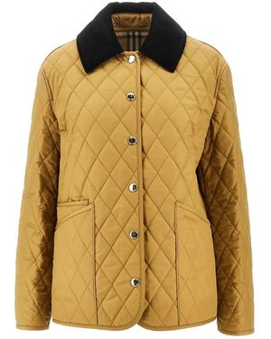 Burberry Jassen ,Geel ,Polyester Dranefeld Jas