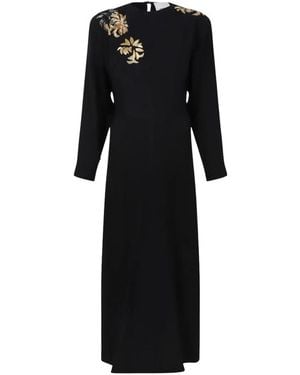 Isabel Marant Kleedjes ,Zwart ,Embellished Midi Dress