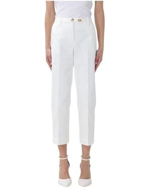 Pinko Broeken ,Wit ,Braies Chino Gabardine Old Wash