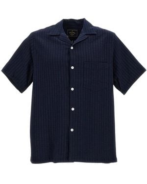 Portuguese Flannel Short Sleeve Shirts - Blue