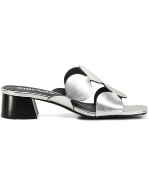 Bibi Lou Heeled Mules - Blanco