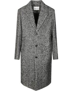 Amaranto Single-Breasted Coats - Grey