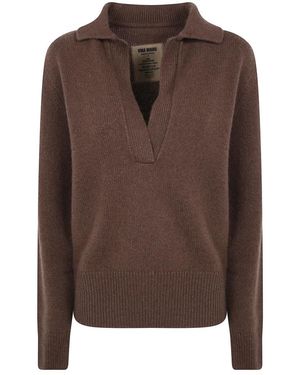 Uma Wang Truien & Vesten ,Bruin ,Kasjmier Polo Shirt