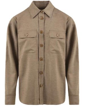 Drumohr Overhemden ,Bruin ,Bruine Shirt Lj 619Cct 545 Model - Groen