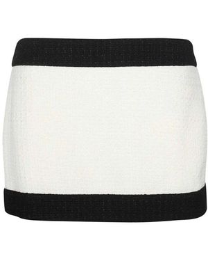 DSquared² Geknöpfter tweed minirock - Schwarz