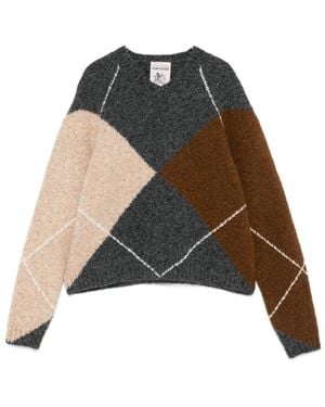 Semicouture Round-Neck Knitwear - Green