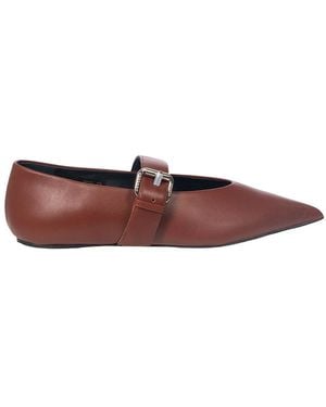 Weekend by Maxmara Ballerinas Mit Spitzem Zeh Und Hohem Ristriemen - Braun